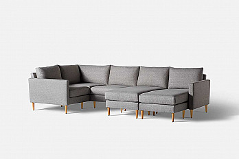 5 Seat Corner Sectional with Double Chaise Allform